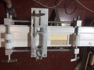 Jig for inserting door locks and hinges 