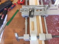 Jig for inserting door locks and hinges 