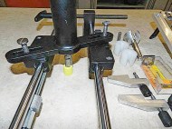 Jig for inserting door locks and hinges 