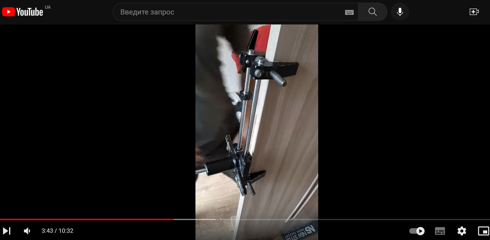 Процес - врізання дверного замка та клямки. GIDmaster