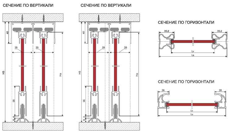 Сборка раздвижных дверей шкафа купе.